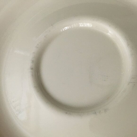 Two Vintage Corelle Corning Made in the USA Sage Green Shadow Rim Saucers - Picture 4 of 9